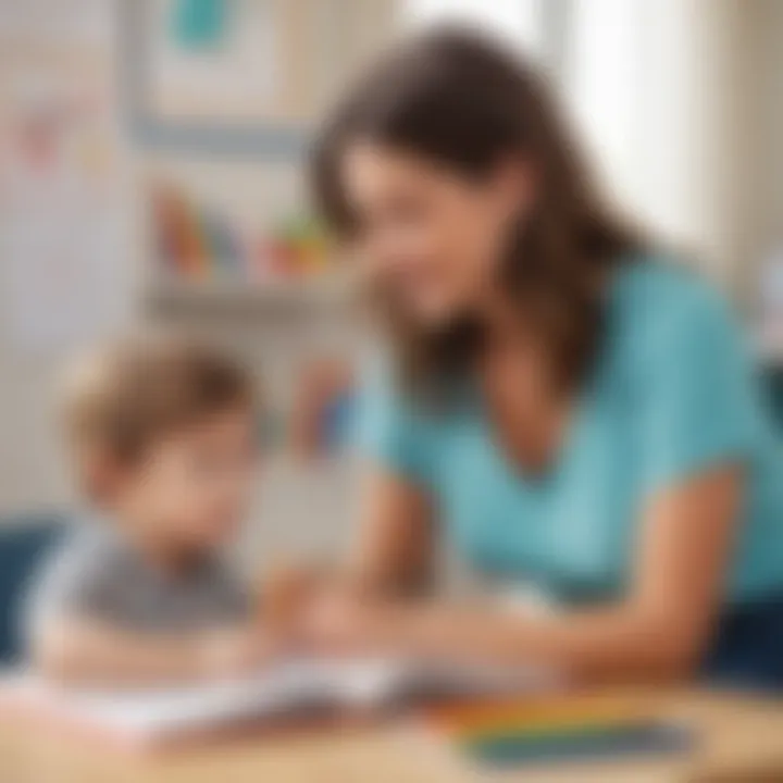 Illustration of a child receiving personalized attention from a preschool tutor