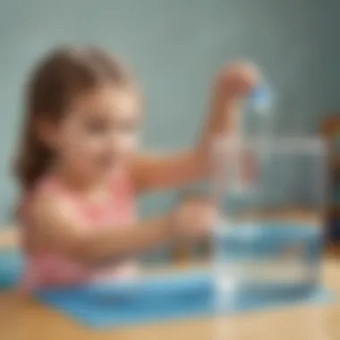 Preschooler Investigating Water Density Experiment