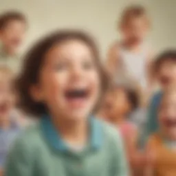 Preschooler laughing at a joke