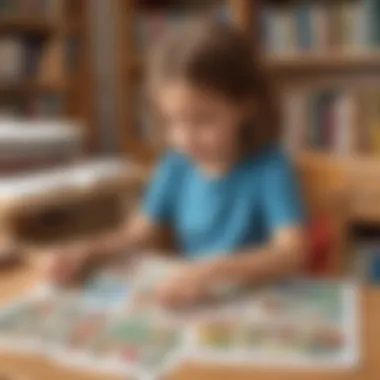 Unraveling Challenges: Enhancing Problem-Solving Skills with Educational Games Illustration showing a child solving complex puzzles in educational games