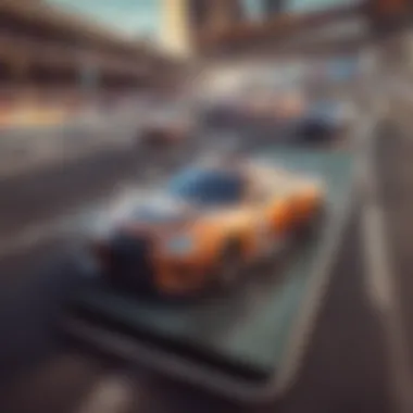 Racing Rivals game on a phone screen