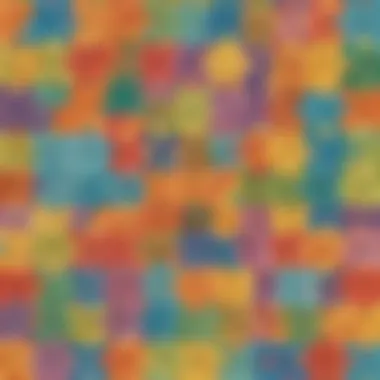 Creative depiction of rational numbers as colorful puzzle pieces fitting together seamlessly