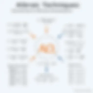 Algebraic Techniques in Equation Solving A diagram showcasing algebraic manipulation techniques