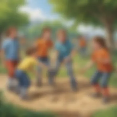 Outdoor Game Promoting Teamwork and Social Skills A fun outdoor game promoting teamwork and social skills