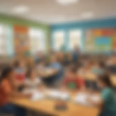 Engaging Learning Environment Engaging classroom environment with young learners exploring