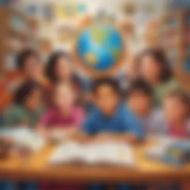 Diverse Educational Topics Colorful illustrations of various educational topics for kids