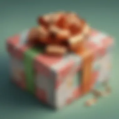 Wrapped Gift with Heartfelt Note A beautifully wrapped gift with a heartfelt note