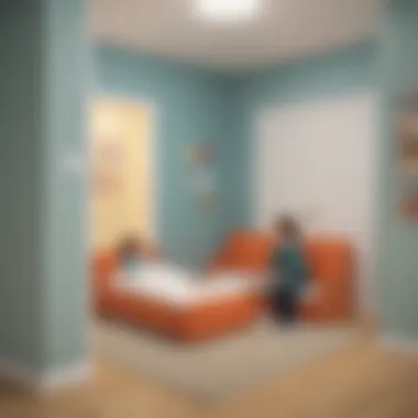 Promoting Emotional Regulation Through Safe Spaces Elementary school child practicing emotional regulation techniques in a tranquil sensory integration room