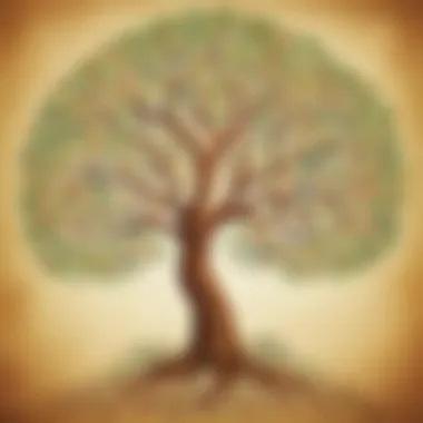 The Tree of Life: Growth and Empowerment A vibrant tree symbolizing growth and strength, with inspirational quotes woven into its branches.