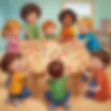 Children engaging in a group activity promoting teamwork and cooperation.