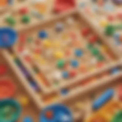 Colorful sorting game materials for kindergarten