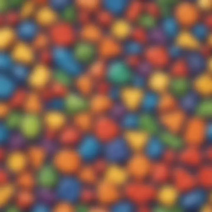 Sorting game featuring various shapes and colors