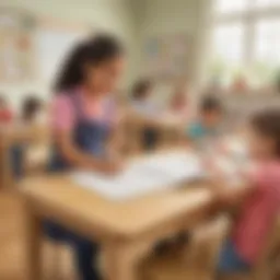Engaging spelling activity in a kindergarten classroom