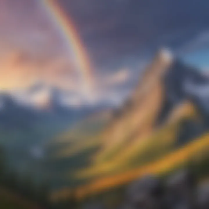 Rainbow Over Mountains