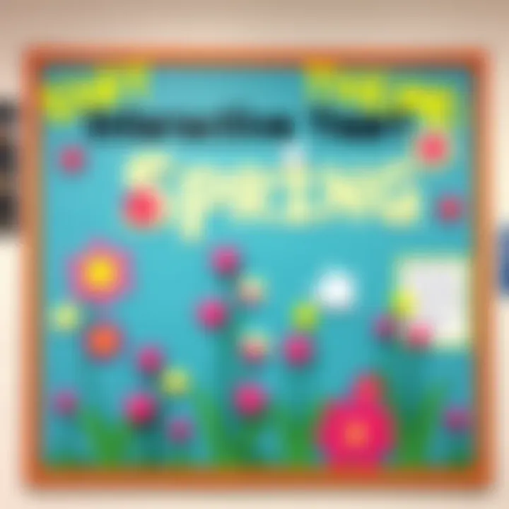 Interactive spring-themed bulletin board