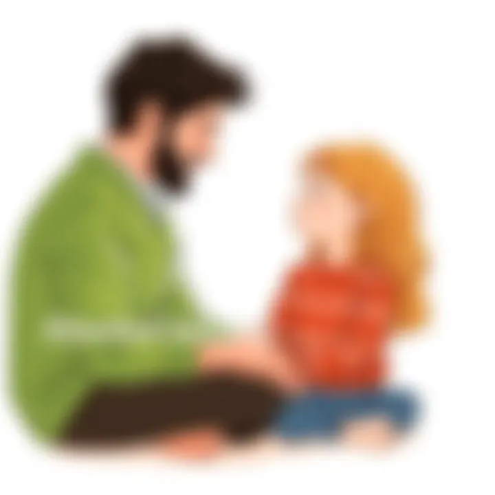 Attentive Listening A nurturing parent listening attentively to their child, fostering open communication.