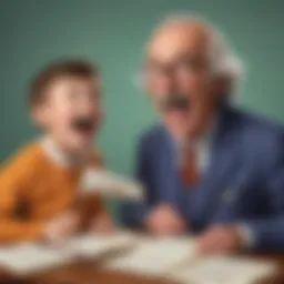 Surrealistic depiction of a dad joke