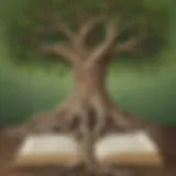 Illustration depicting a tree with roots symbolizing the foundation of teaching philosophy in education