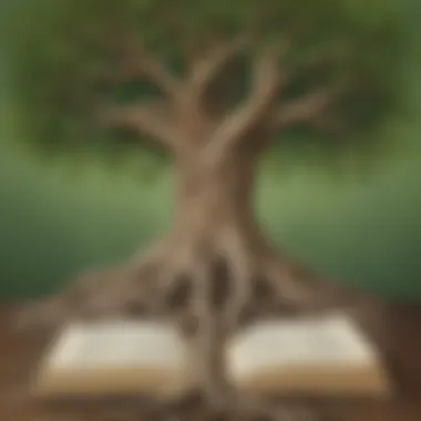 Illustration depicting a tree with roots symbolizing the foundation of teaching philosophy in education