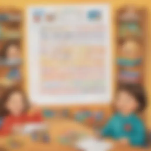 Illustration of a colorful phonemic awareness chart