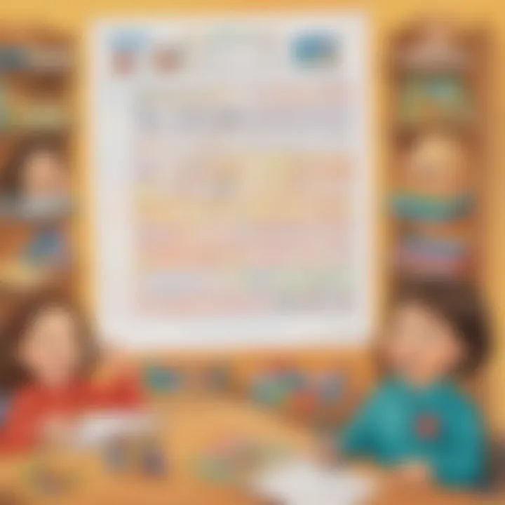 Illustration of a colorful phonemic awareness chart