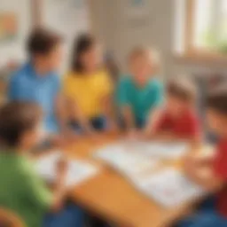 Children engaging in a group activity to build confidence