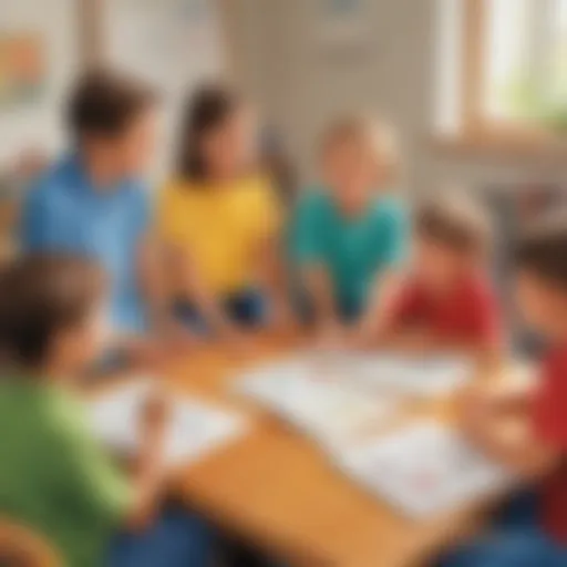 Children engaging in a group activity to build confidence