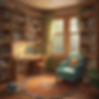 Inviting Reading Space A cozy reading nook with books and learning tools