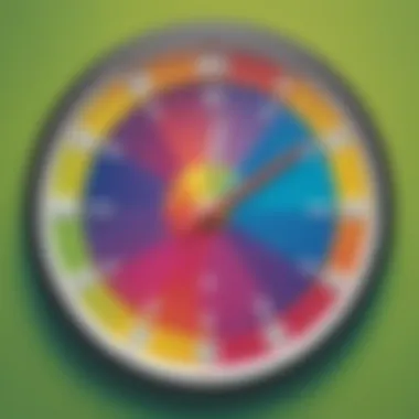 Understanding Half-Hour Increments Colorful clock displaying half-hour increments