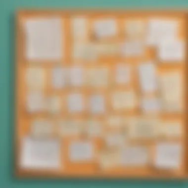 Personalized Messages Personalized thank you notes displayed on a bulletin board