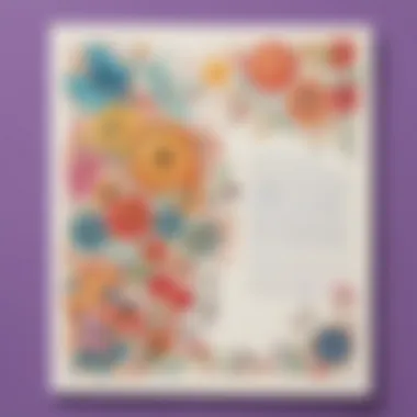 Thematic Expression A thematic thank you note decorated with educational symbols
