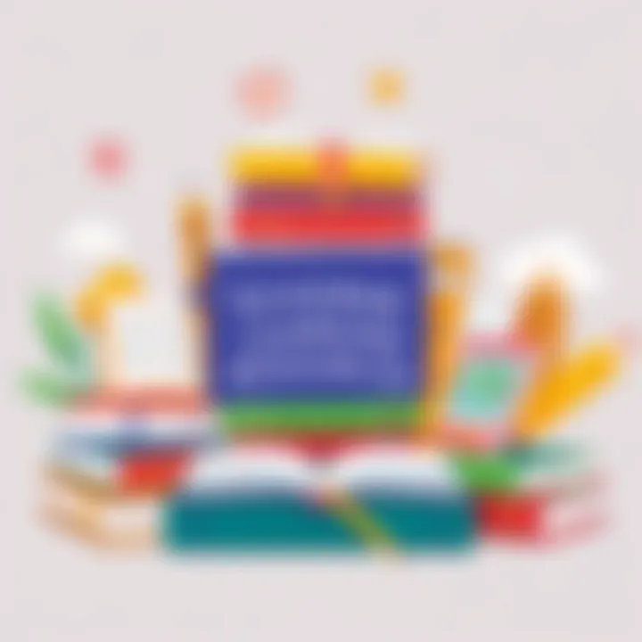 Diverse Learning Resources A collection of diverse English learning resources such as books and apps.