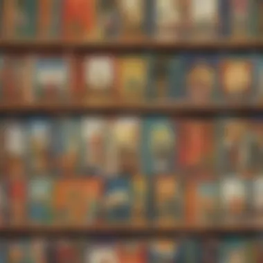 Captivating Book Covers for Young Readers An array of captivating children's book covers displayed on a shelf.