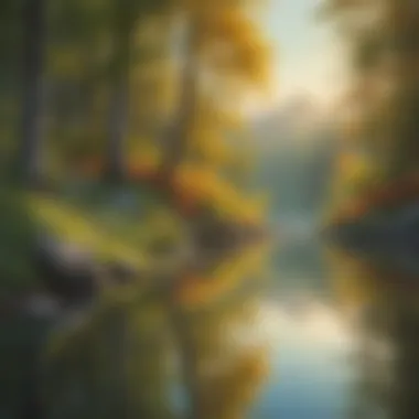 Nature's Wisdom A tranquil nature scene embodying reflection
