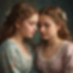 A serene moment shared between sisters, reflecting deep understanding and love.