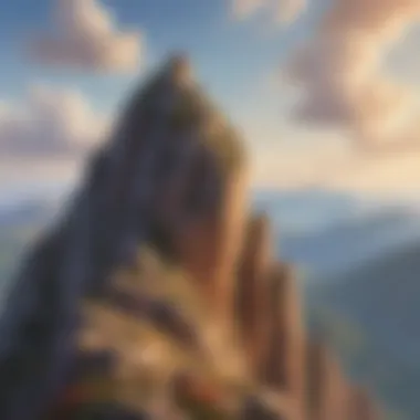 A mountaintop view representing achievement and perseverance