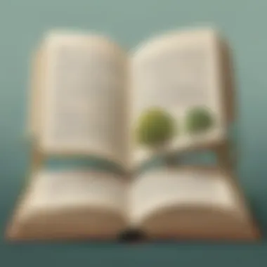 An open book with quotes that inspire learning and growth