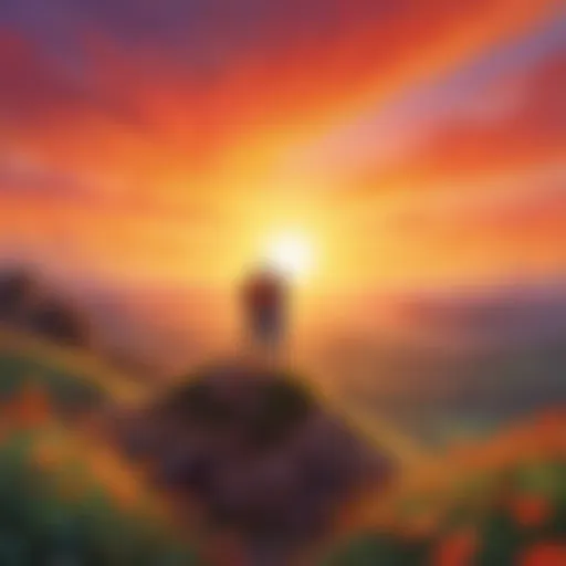 A vibrant sunrise symbolizing new beginnings and motivation