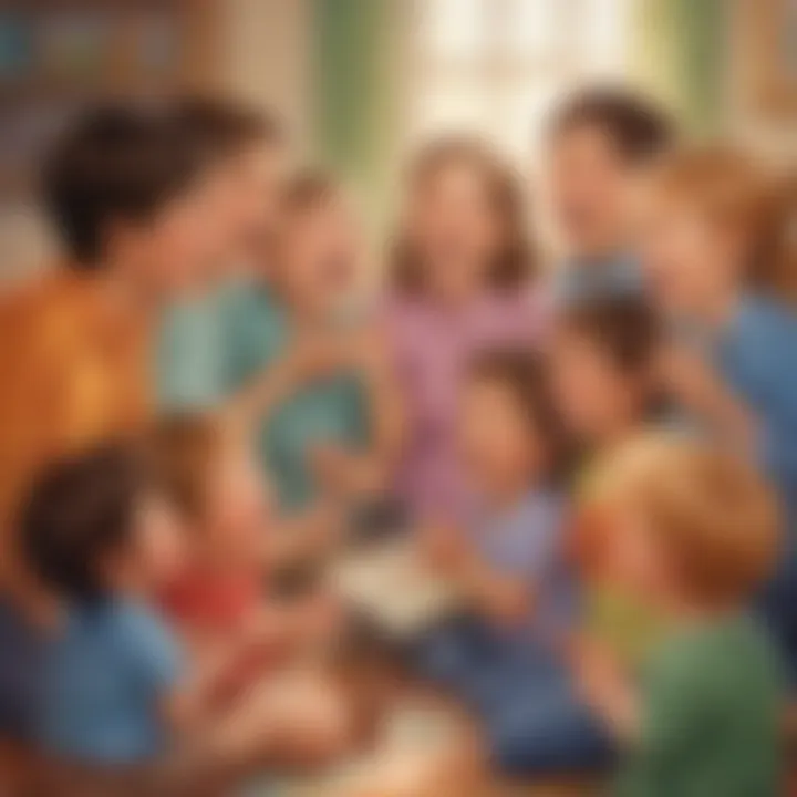 Children sharing jokes during circle time