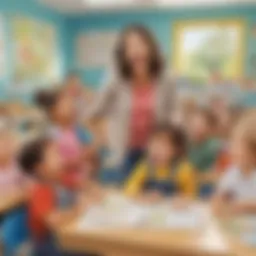 Engaging preschool classroom with children laughing