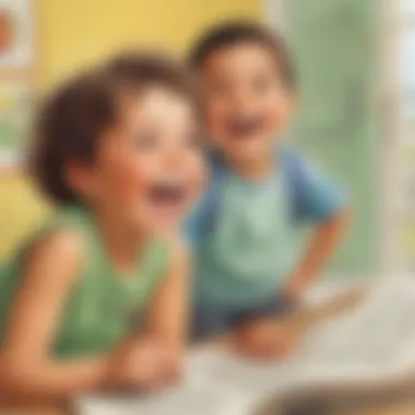 Preschool Joke Book Illustration of a preschool joke book