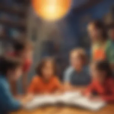 Group of children engaged in a creative discussion
