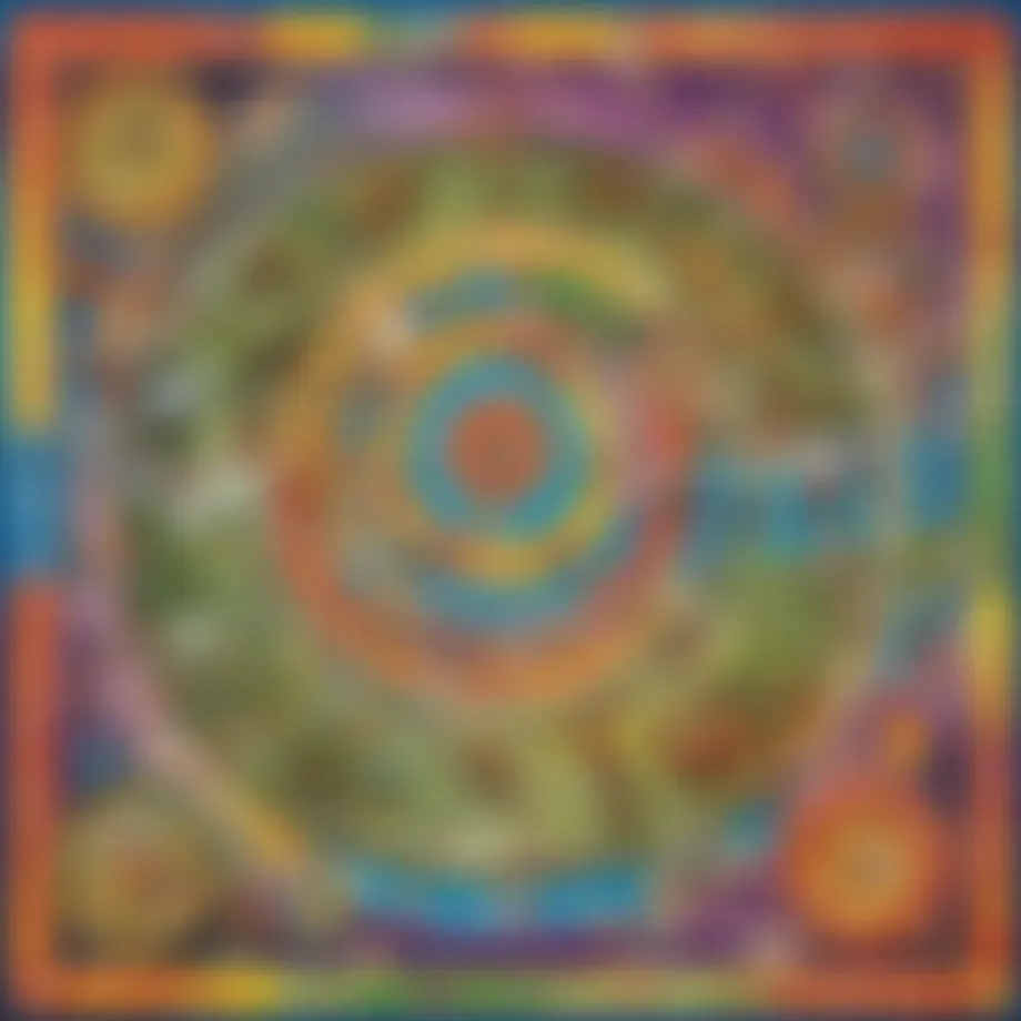 A colorful board game designed for children