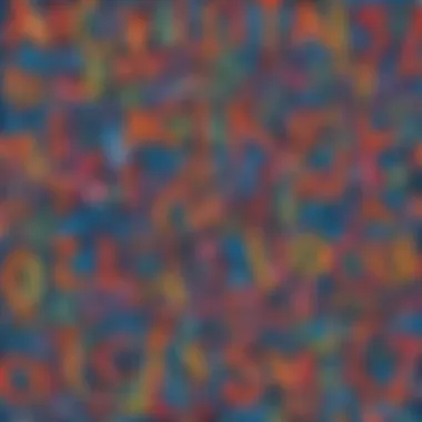 Vibrant Pattern of Traceable Letters A creative illustration of traceable letters forming a vibrant pattern