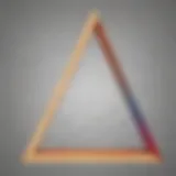 Visual representation of a triangle showing its base and height
