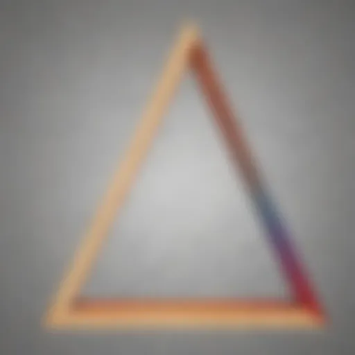 Visual representation of a triangle showing its base and height