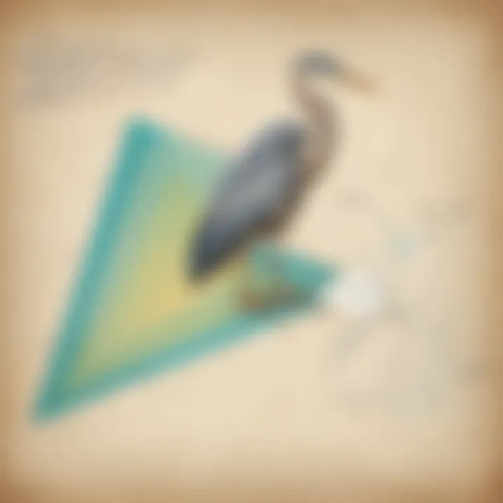 Diagram demonstrating the area calculation using Heron's formula