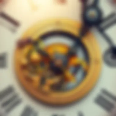 Intricate Clock Mechanisms Artistic representation of clock mechanisms showcasing intricate details