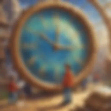 Temporal Dimensions Illustration depicting the concept of past, present, and future