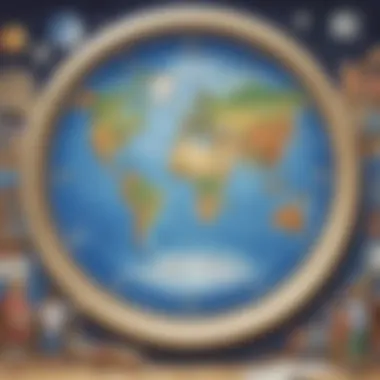Exploring Time Zones Illustration illustrating time zones and global time differences